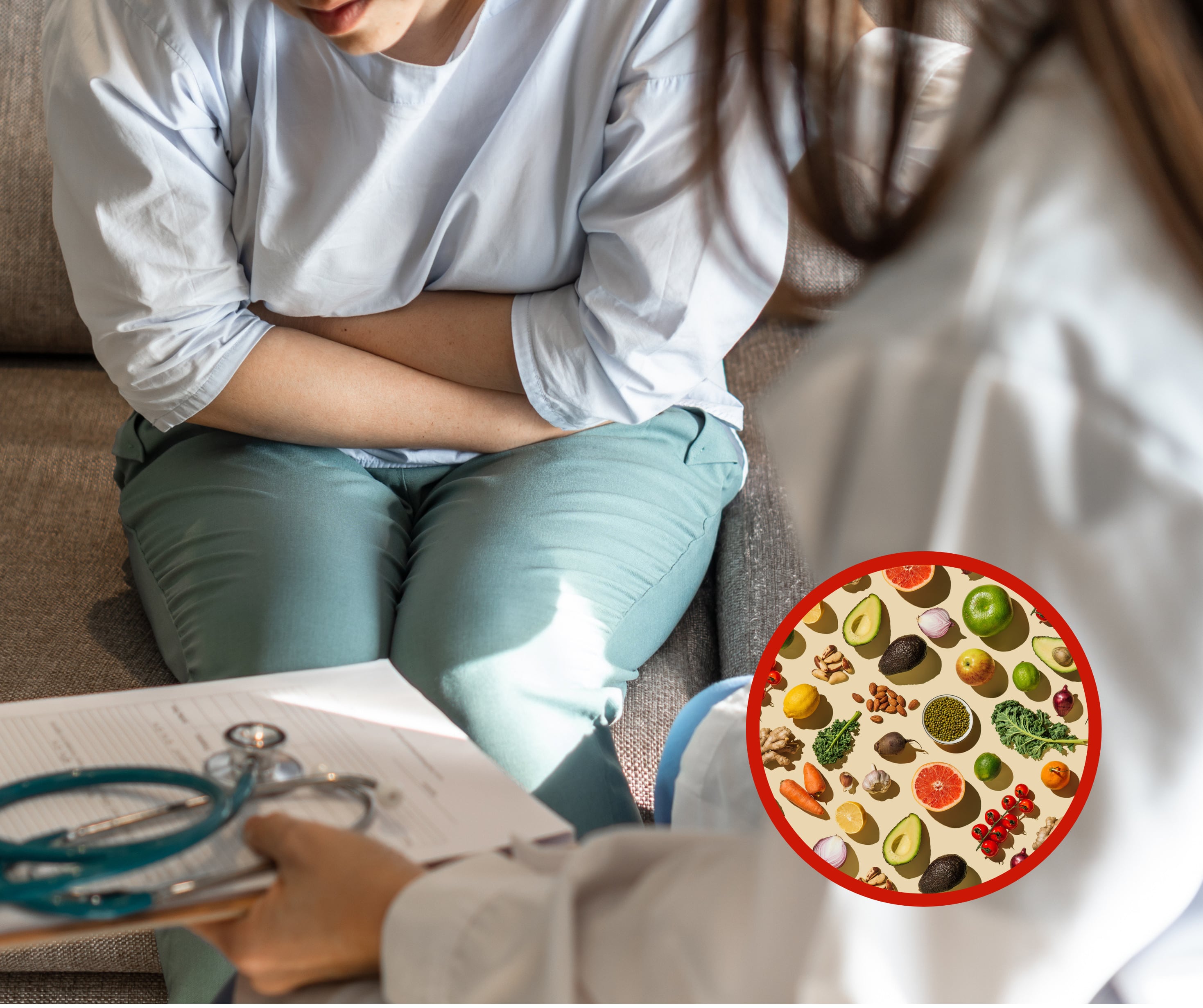 Mujer con dolor estomacal siendo atendida por el personal medico (Foto vía Getty Images)