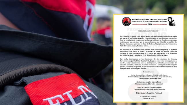 ELN y un comunicado del Frente de Guerra Urbano Nacional