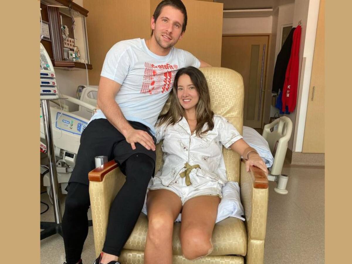 Así Daniela Álvarez aprende a montar bici nuevamente tras cirugía de pierna