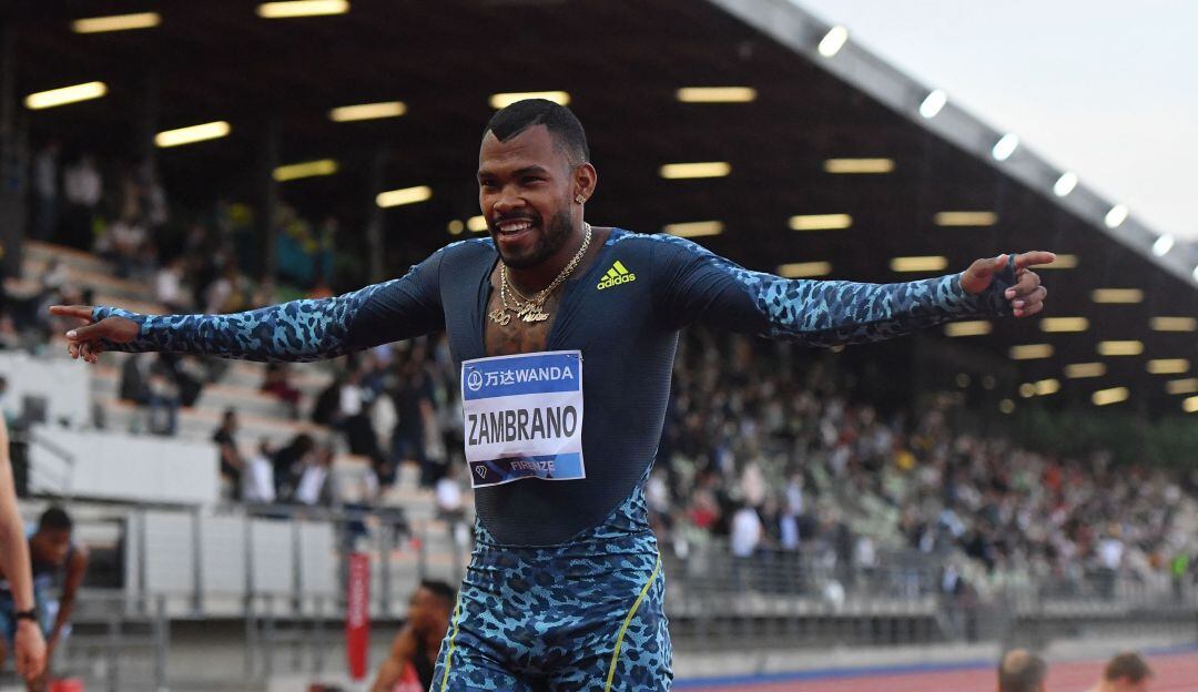Anthony Zambrano en la Golden Gala de Florencia.