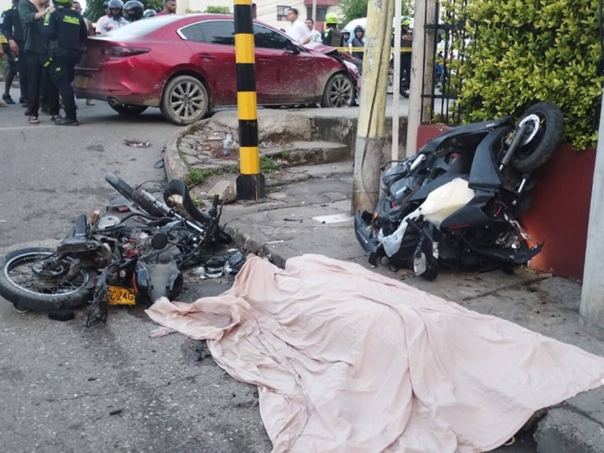 Un muerto y tres heridos dejó accidente de tránsito en barrio El Recreo de Cartagena