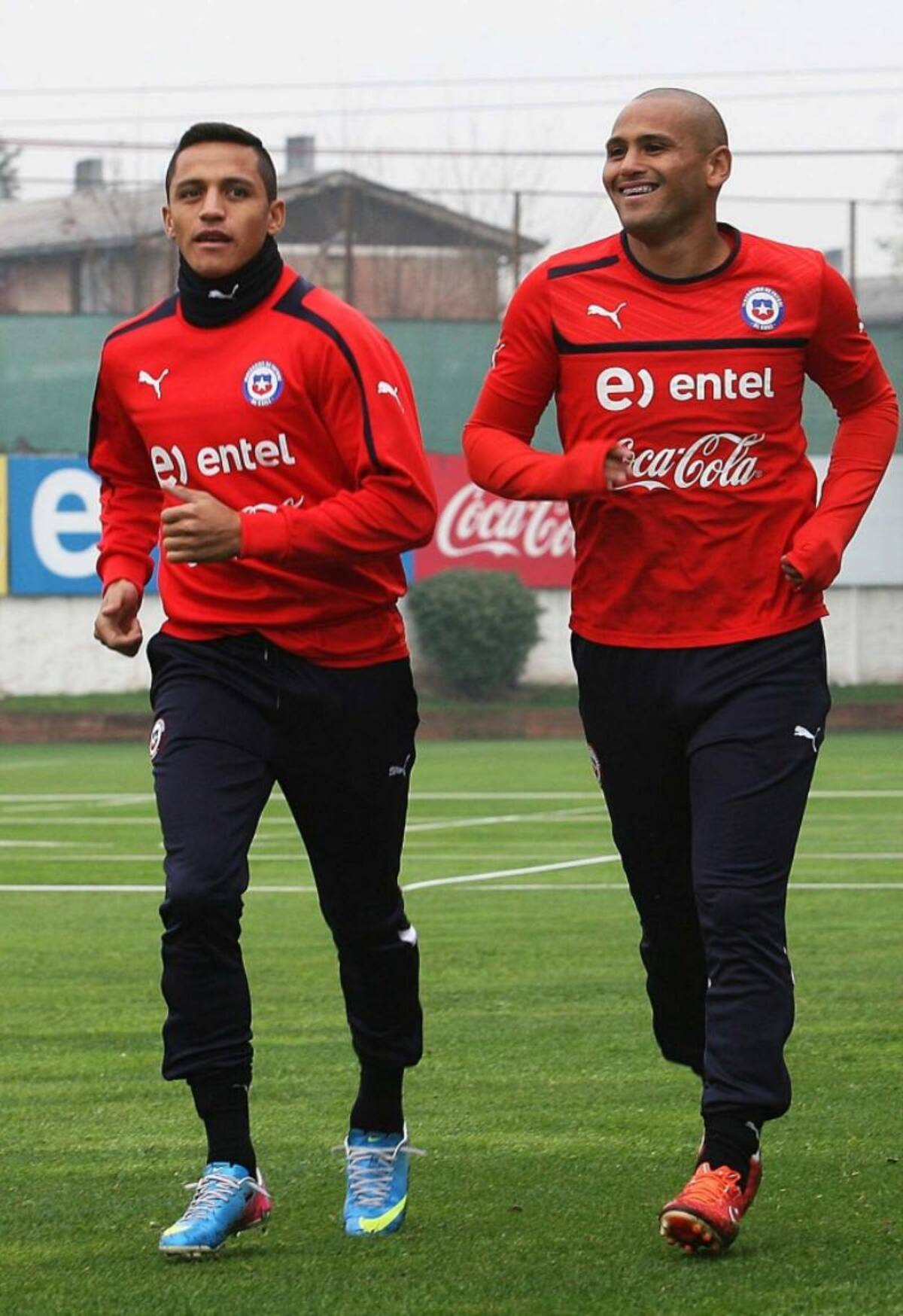 La primera práctica oficial de la seleccion chilena  en el complejo Juan Pinto Duran de Santiago