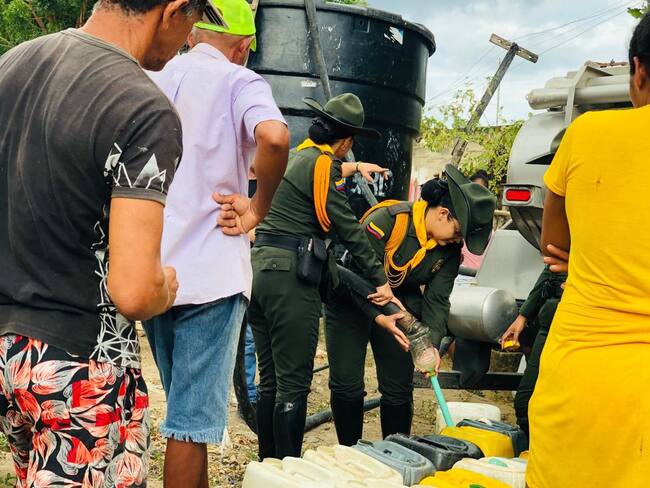 Vereda Colorado del municipio de Santa Catalina, recibió más de 7 mil litros de agua