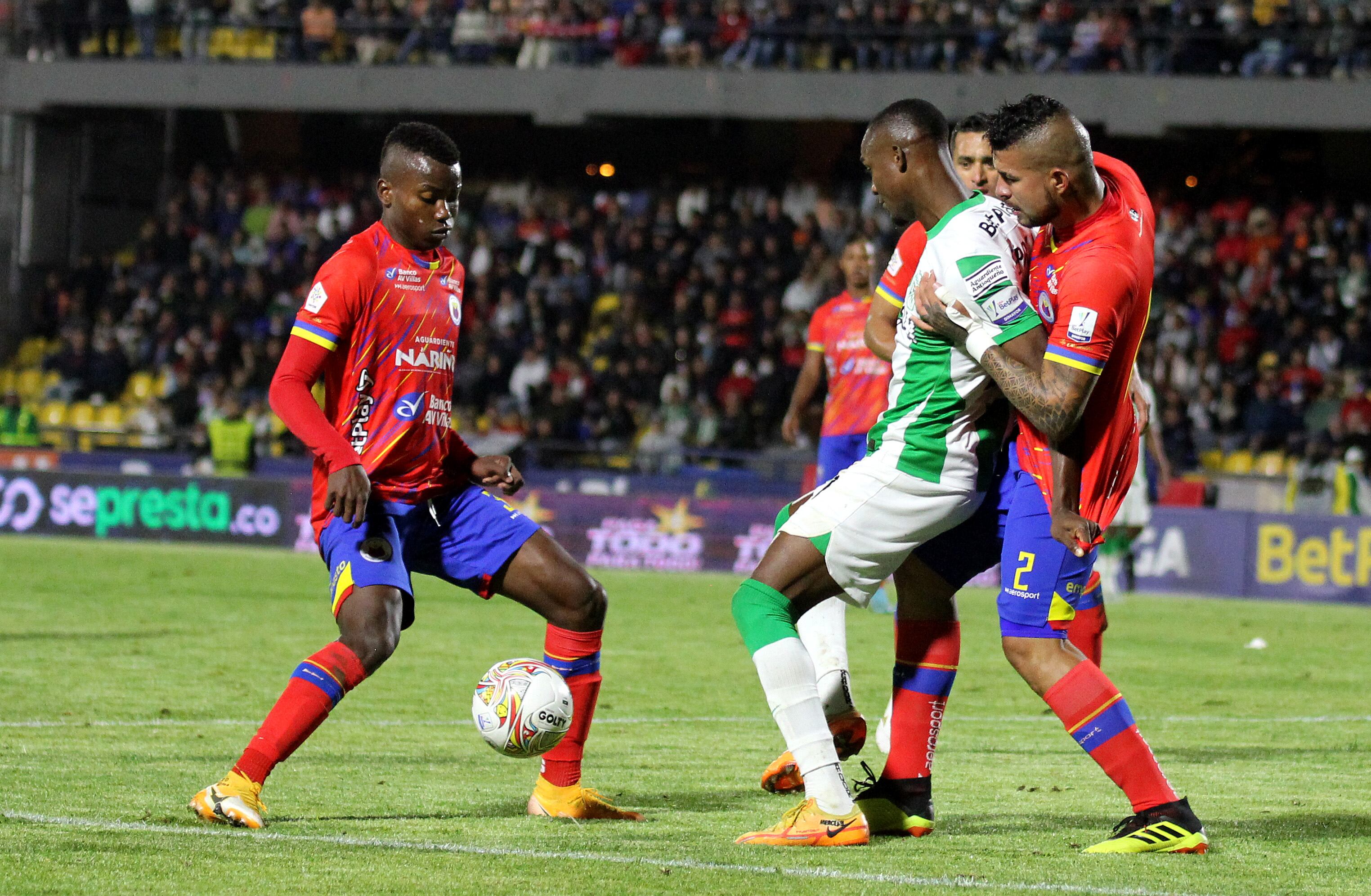 Empate entre Deportivo Pasto y Atlético Nacional en Liga. (Colprensa - John Paz)