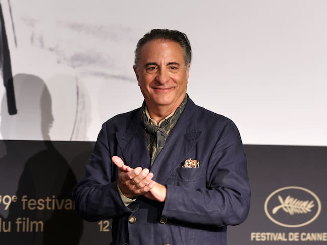 CANNES, FRANCE - MAY 20: Andy García arrives at the "Diamond" press conference at the 79th annual Cannes Film Festival at Palais des Festivals on May 20, 2026 in Cannes, France. (Photo by Amy Sussman/Getty Images)