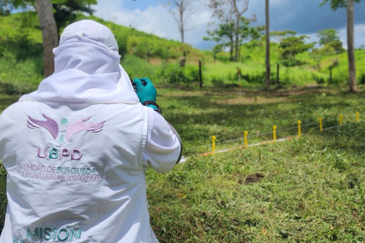 La Unidad de Búsqueda encontró dos cuerpos de personas desaparecidas en San Pedro de Urabá. Foto: Unidad de Búsqueda.