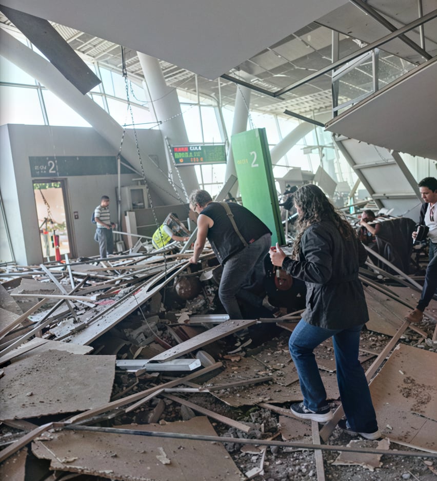 Así quedó el Aeropuerto Internacional Matecaña de Pereira luego del terremoto de 7.4 de este lunes 10 de agosto de 2026.
