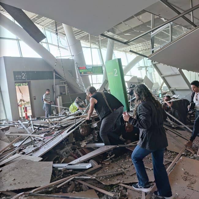 Así quedó el Aeropuerto Internacional Matecaña de Pereira luego del terremoto de 7.4 de este lunes 10 de agosto de 2026.