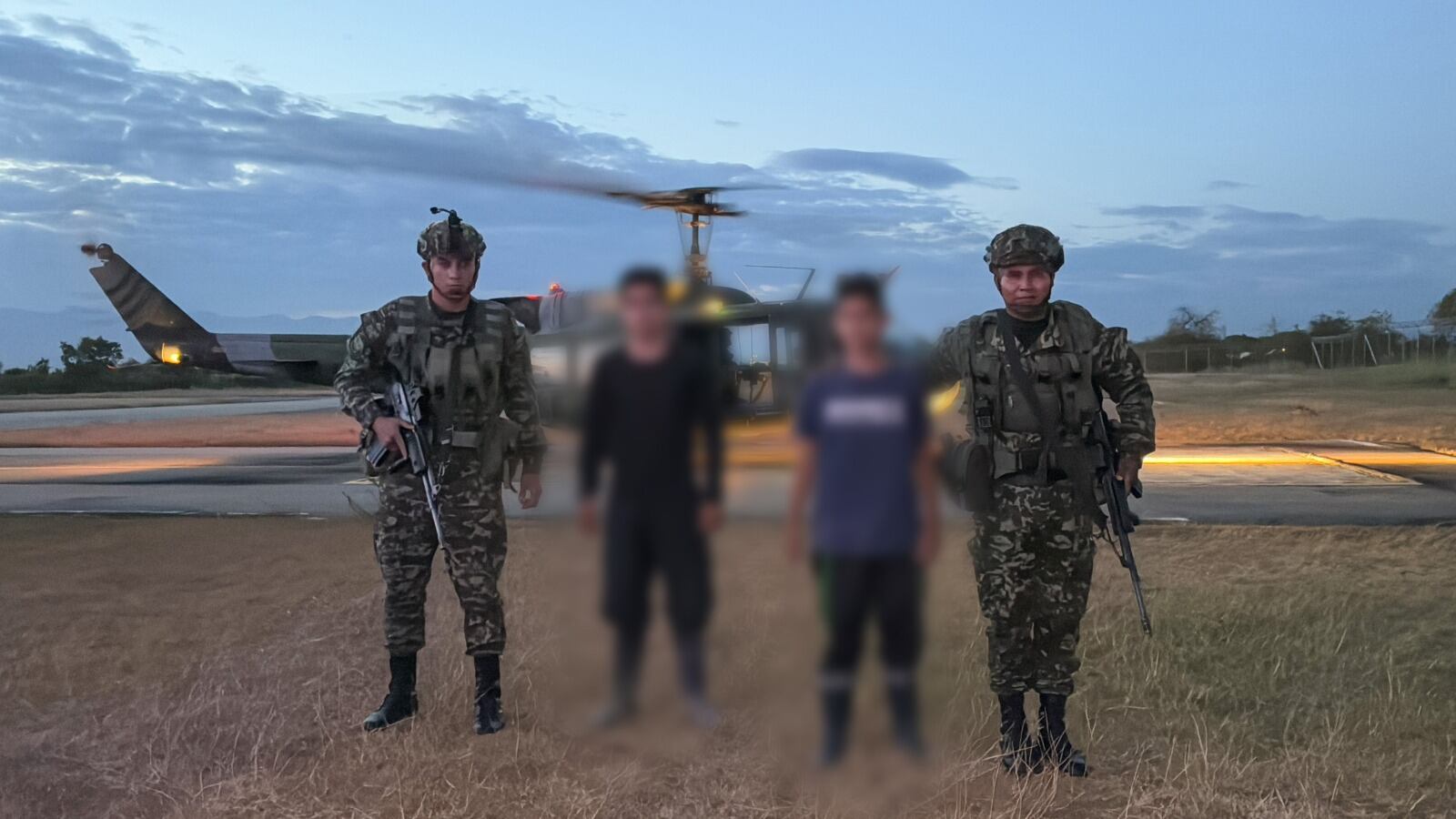 Jóvenes se entregaron ante las autoridades en zona rural de Neiva