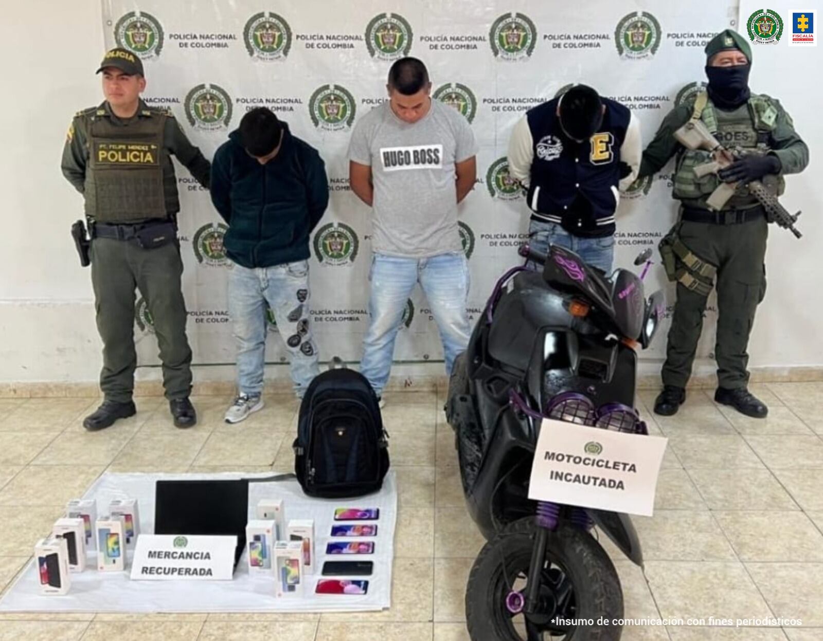 Judicializan a tres hombres tras asalto a un establecimiento, Foto: Fiscalía