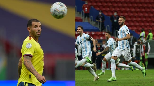 Germán Pezzella se mofa de Edwin Cardona tras fallar su penalti