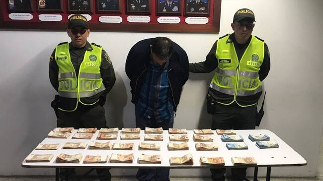 Decomisan más de 150 mil euros en el Aeropuerto Alfonso Bonilla. Foto: Policía Nacional