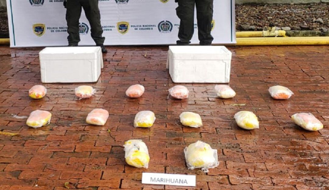 Incautación de estupefacientes en vías de Caldas