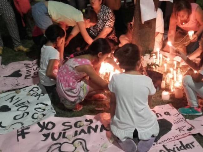 Plantón en Barranquilla,  por el homicidio de la niña Yuliana Samboní