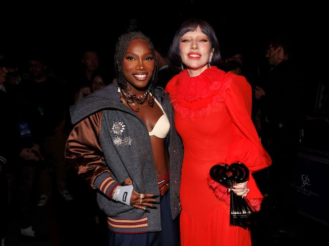 Doechii, Lady Gaga at the 2025 iHeartRadio Music Awards held at the Dolby Theatre on March 17, 2025 in Los Angeles, California. (Photo by Christoper Polk/Variety via Getty Images)