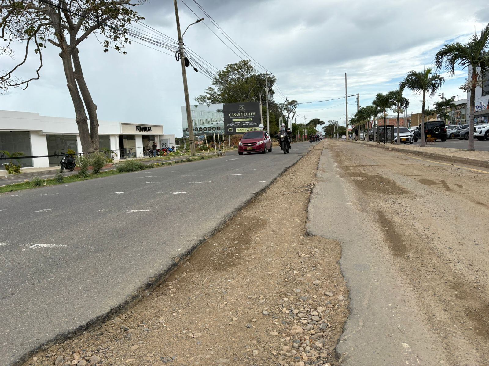 Obra inconclusa está afectando la movilidad en Boconó, Villa del Rosario. / Foto: Jenny Márquez.