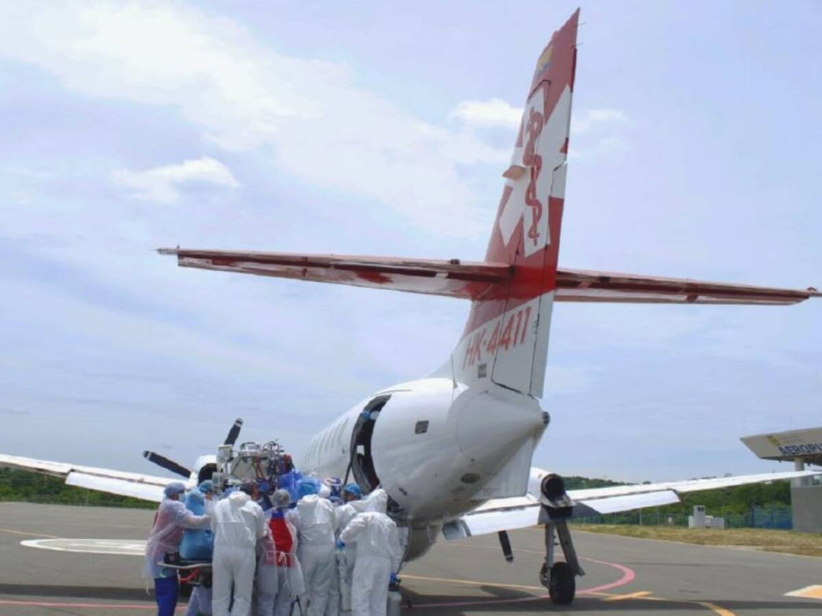 Por primera vez trasladan vía aérea a paciente en El Carmen de Bolívar