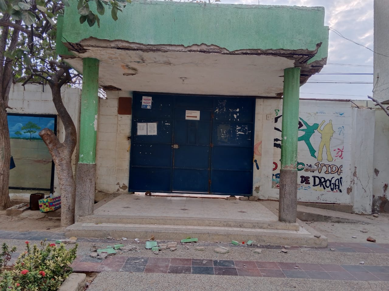 Condición de colegio en Manaure, lo que ha motivado protestas de la comunidad educativa./ Foto: Cortesía