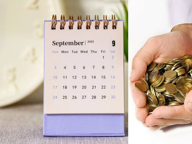 Calendario y manos con dinero. Imagen de referencia. Fotos: Getty Images.