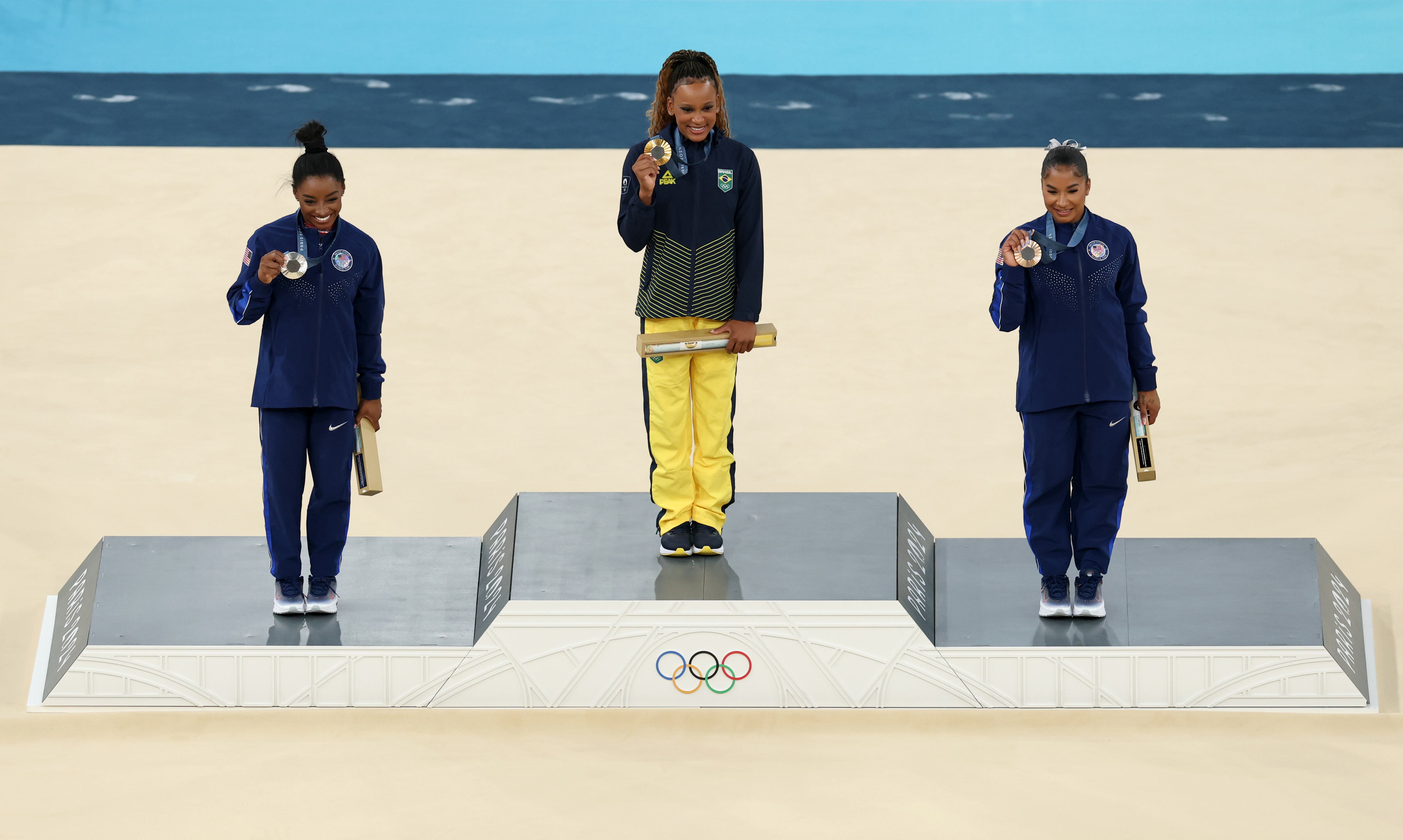 Prueba de suelo gimnasia artística París 2024 - Getty Images