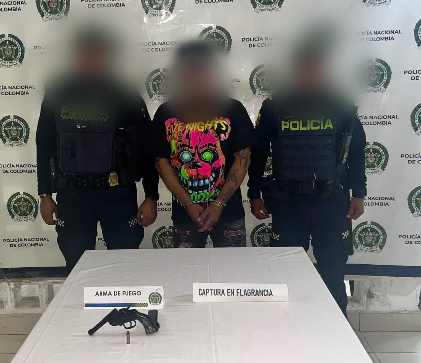 Alias 'el Pinki', capturado. // Policía de Bolívar