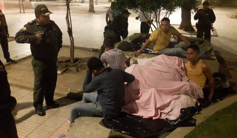 Venezolanos durmiendo en las calles