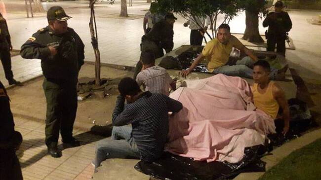 Venezolanos durmiendo en las calles