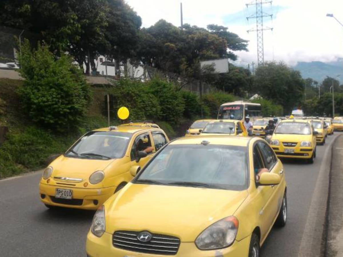 Taxistas protestan hoy en el valle de Aburrá