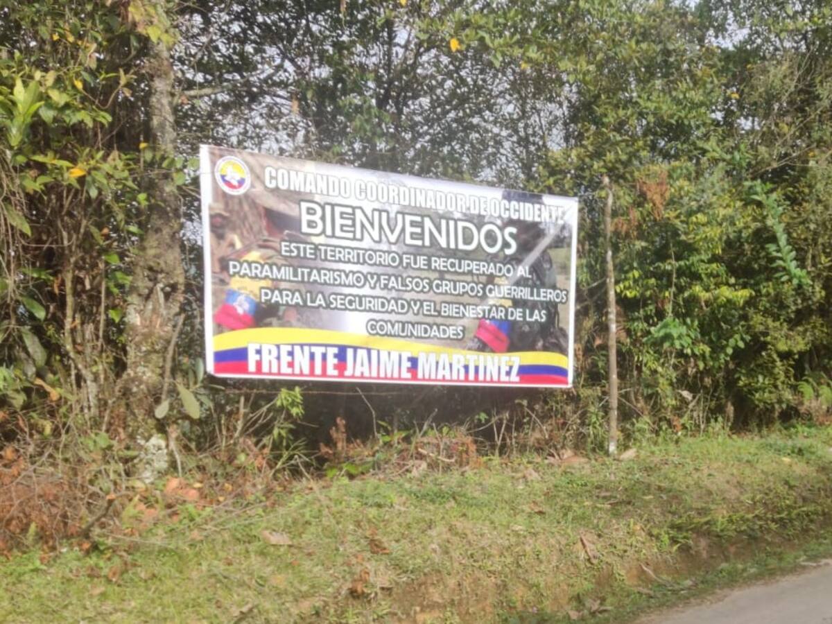 Siguen apareciendo pancartas de disidencias Farc en Jamundí, Valle