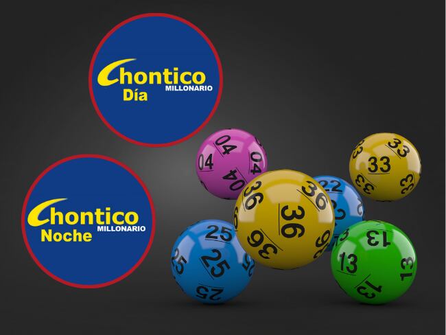 Balotas de lotería // Logo Chontico Día y Noche // Getty Images