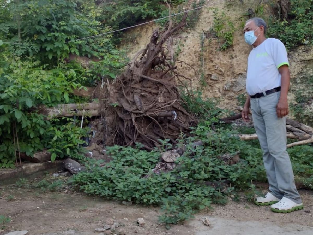 Peligro por posible deslizamiento en el barrio Santa Rita