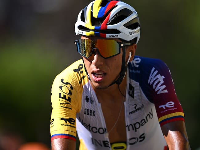 LE LIORAN, FRANCE - JULY 14: Egan Bernal of Colombia and Netcompany INEOS Cycling Team crosses the finish line during the 113th Tour de France 2026, Stage 10 a 166.6km stage from Aurillac to Le Lioran 1240m / #UCIWT / on July 14, 2026 in Le Lioran, France. (Photo by Tim de Waele/Getty Images)