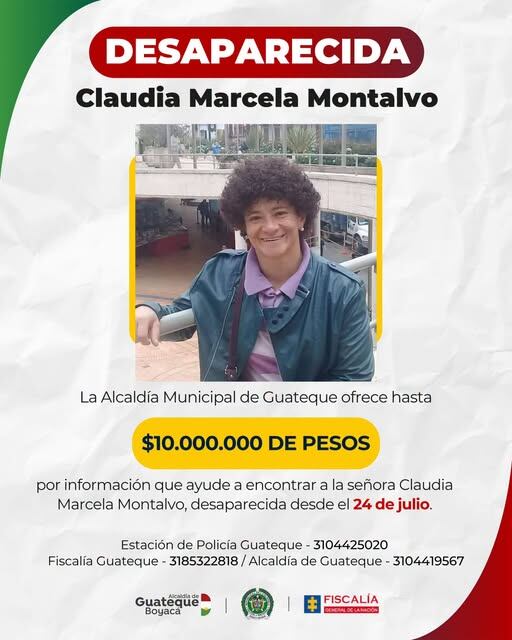 La administración municipal ofrece hasta 10 millones, por información que dé con su paradero.