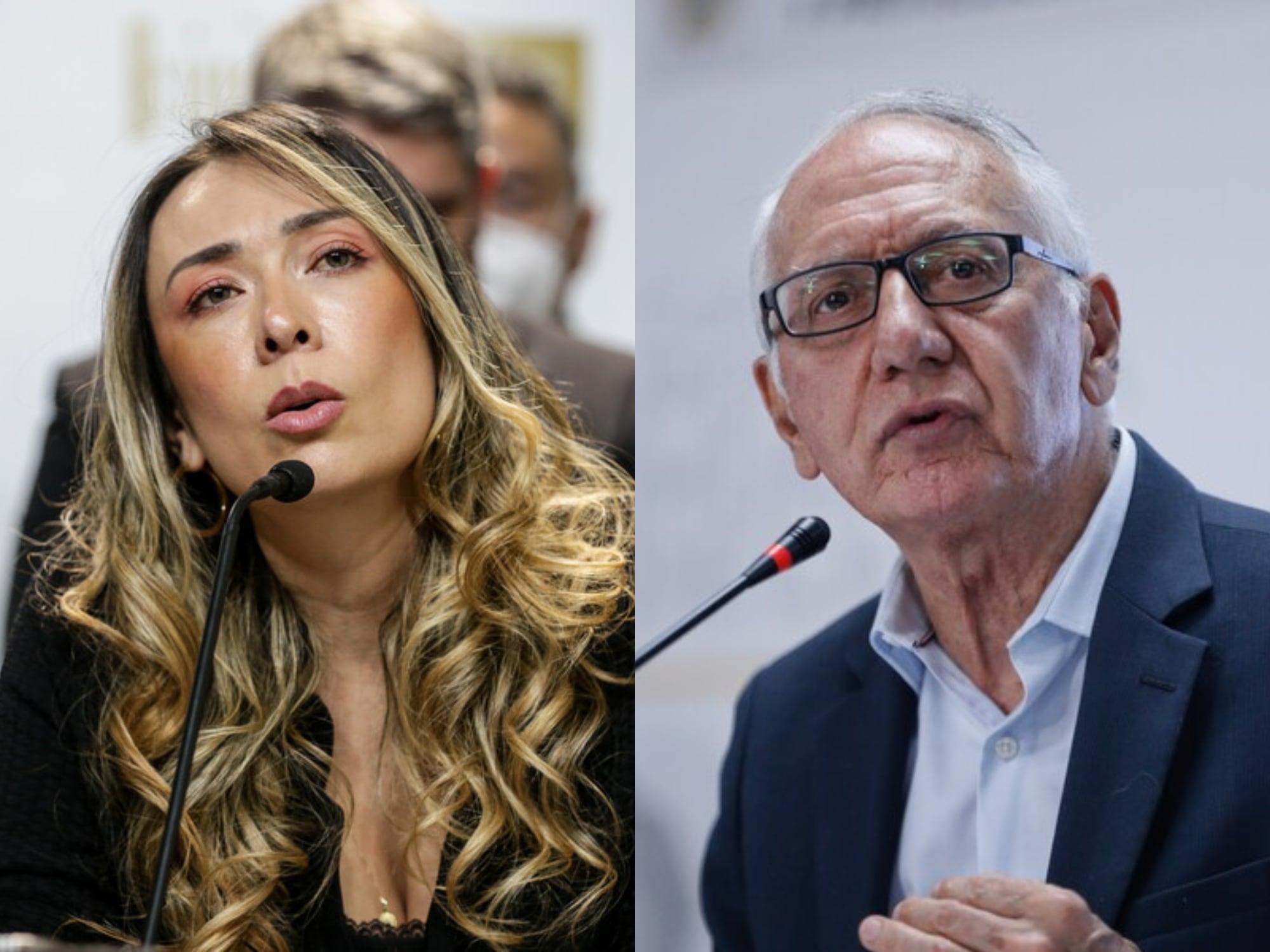 Katherine Miranda y Guillermo Alfonso Jaramillo. Fotos: (Colprensa - Catalina Olaya) / (Colprensa - Camila Diaz)