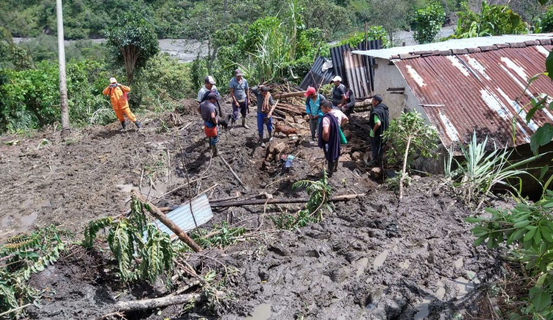 Fuertes lluvias en Almaguer, Cauca 