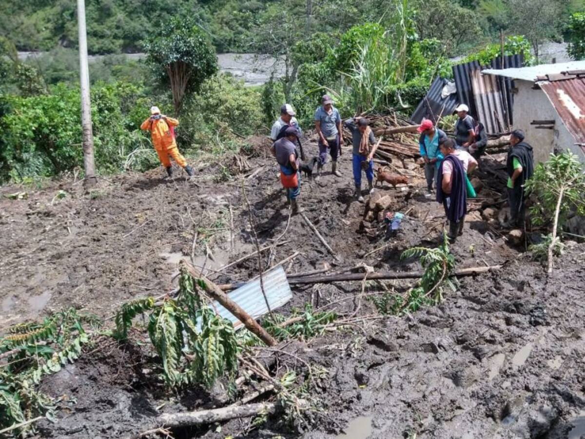 Un muerto y un herido por fuertes lluvias en Almaguer, Cauca
