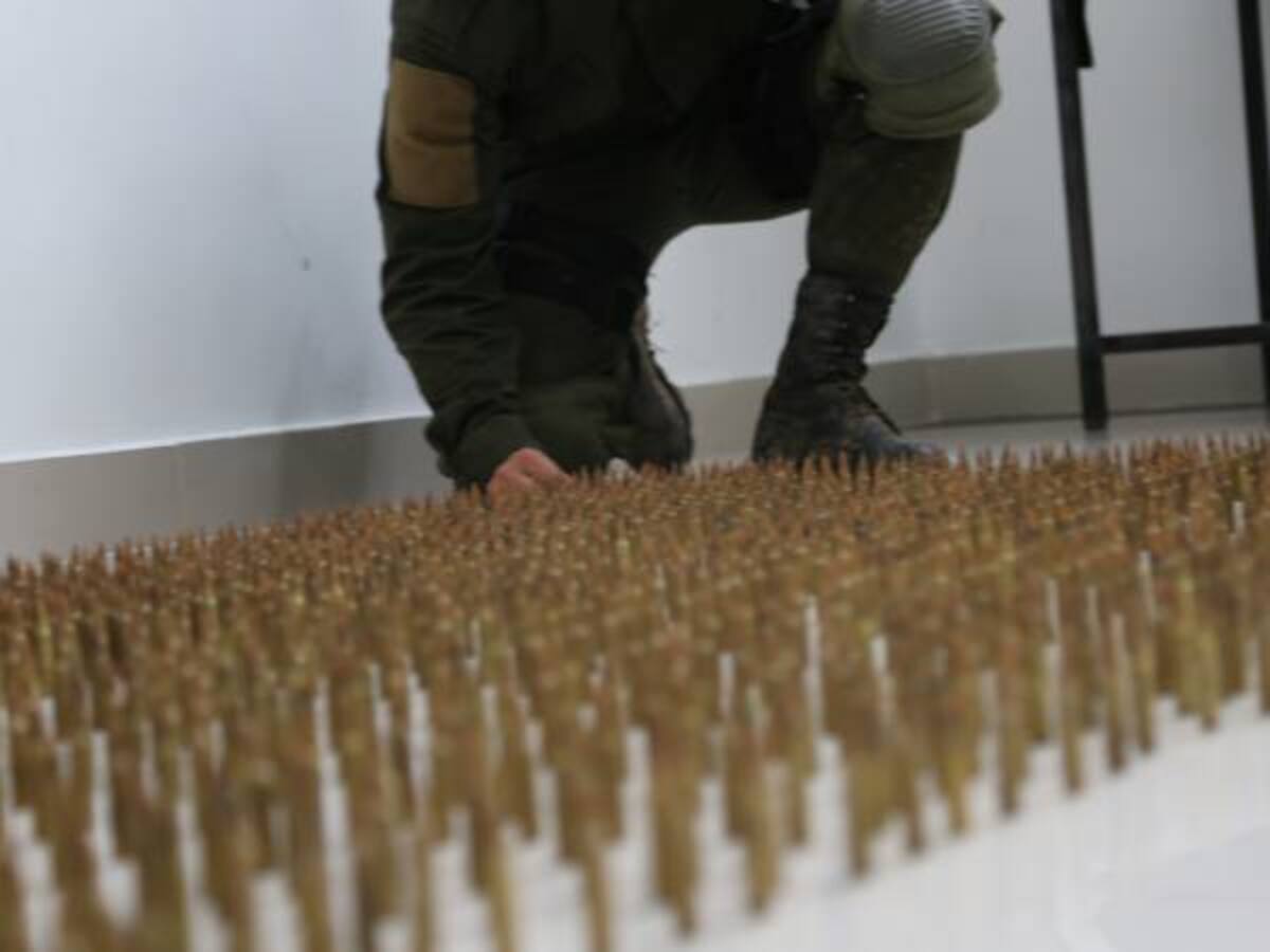 2.100 cartuchos para fusil fueron desenterrados en Caldas