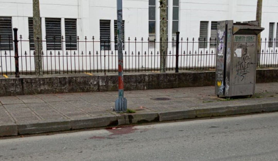 Lugar del accidente en la Avenida Santander