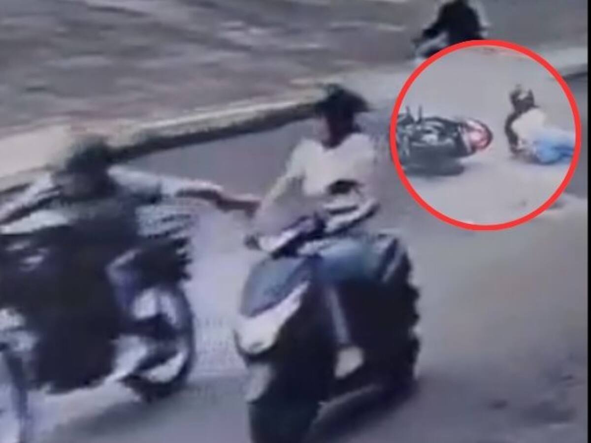Impactante: mujer fue arrastrada por ladrón en medio de robo en Bucaramanga