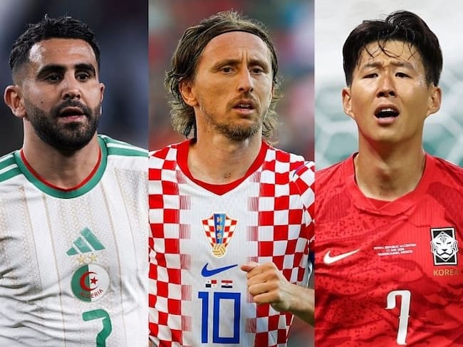Ryad Mahrez, Luka Modric y Son Heung-Min / Composición: Caracol Radio