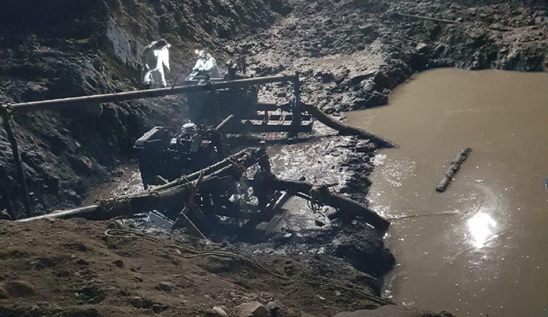 Lugar de accidente minero en Caldas