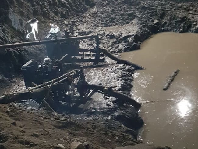 Lugar de accidente minero en Caldas