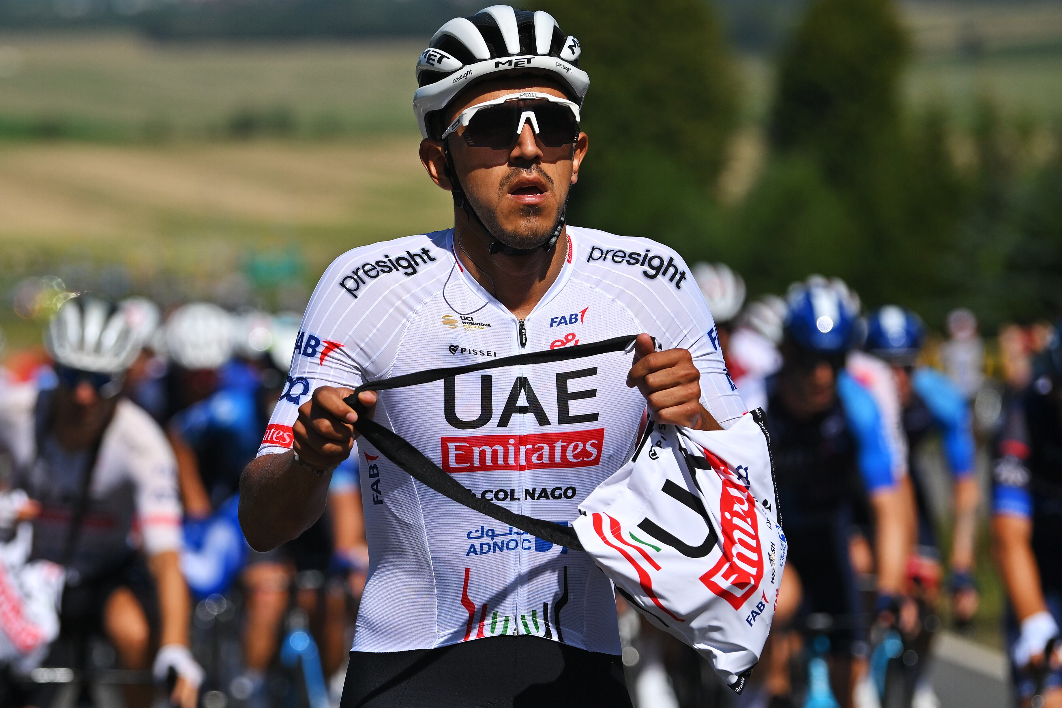 Juan Sebastián Molano, ciclista colombiano del Team Emirates. (Photo by Luc Claessen/Getty Images)