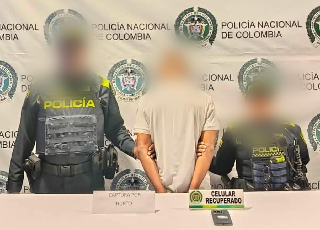 Capturado por hurto. // Policía de Bolívar