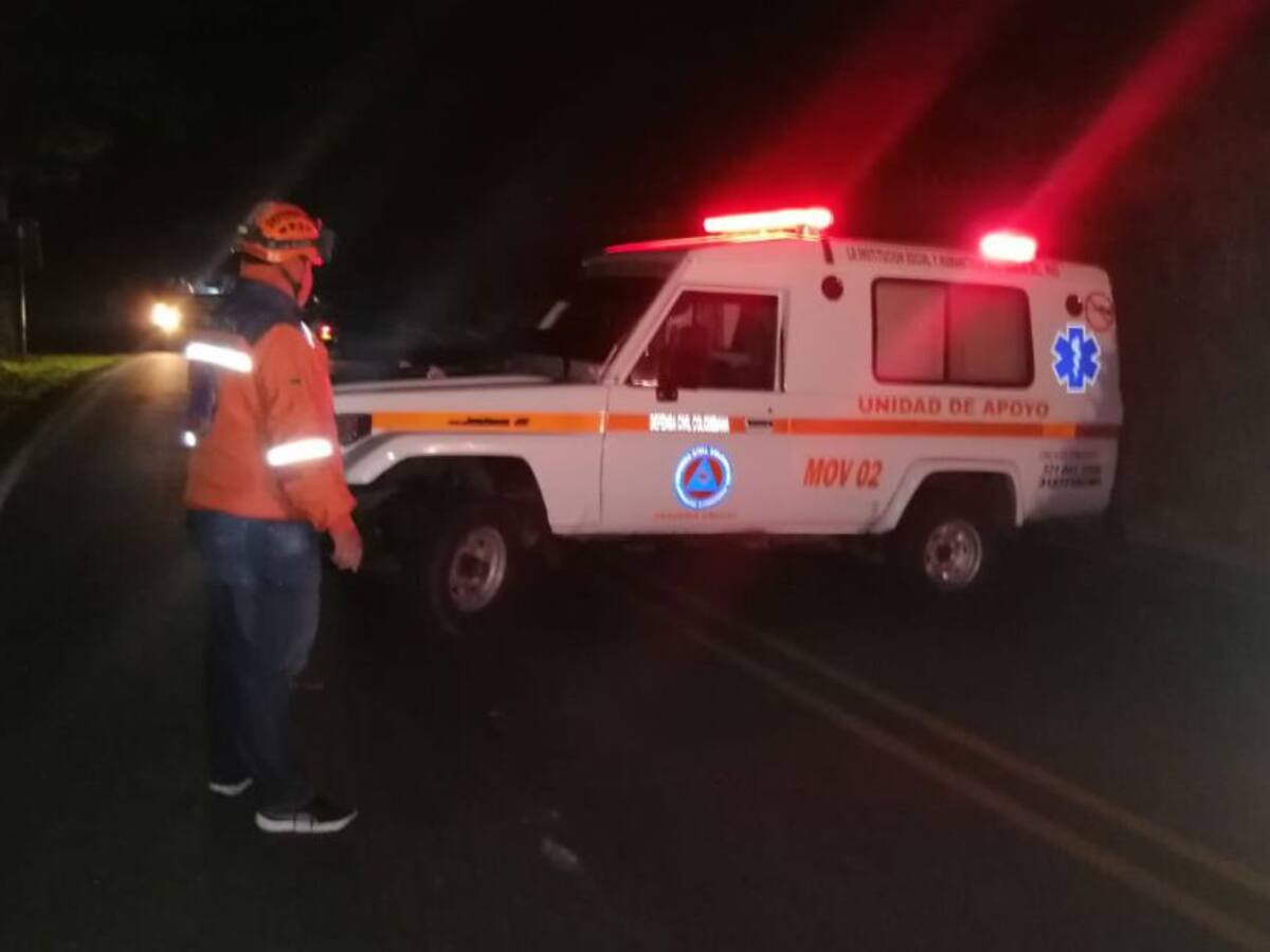 Dos personas fallecieron en un accidente de tránsito cerca Anserma, Caldas
