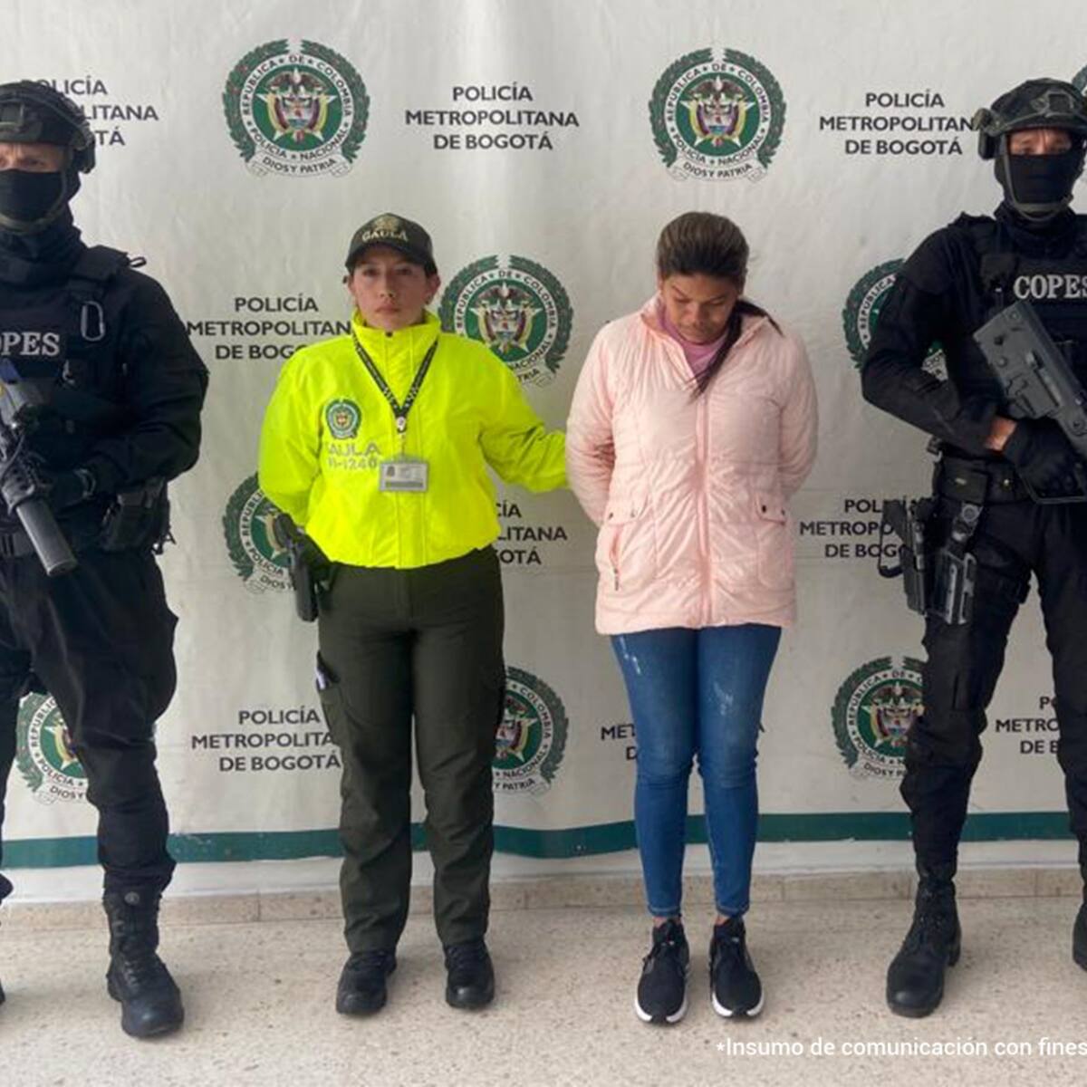 Envían a la cárcel a alias ‘Johanna’, pareja sentimental de alias ‘El Negro Ober’