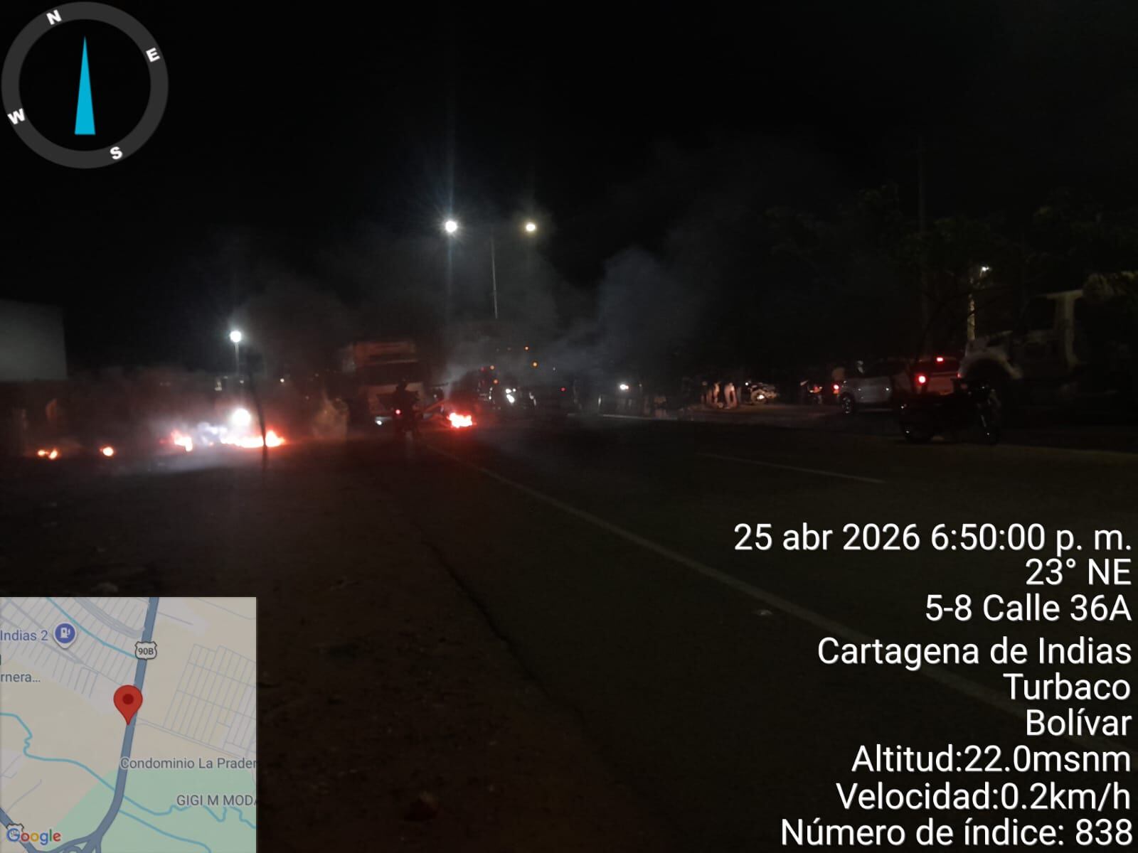 Protesta por falta de agua en zona de conurbación generó congestión vehicular en Cartagena