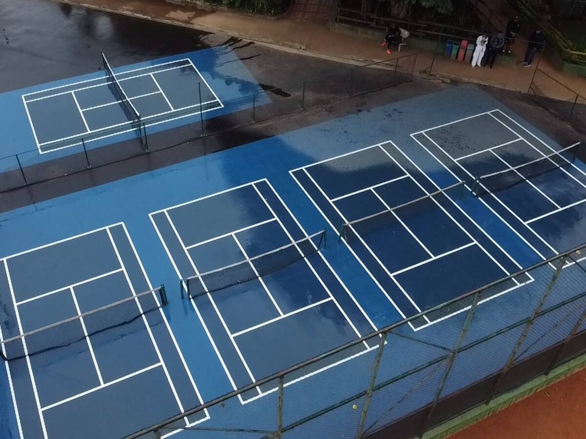 Medellín renueva seis canchas de minitenis en la Unidad Deportiva Atanasio Girardot
