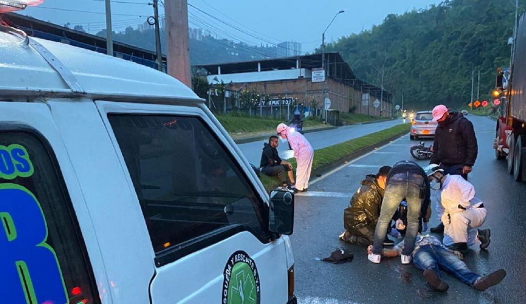 Sitio del accidente, en la Vía Panamericana
