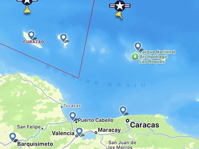 Aviones de combate de EEUU volaron cerca a costas venezolanas